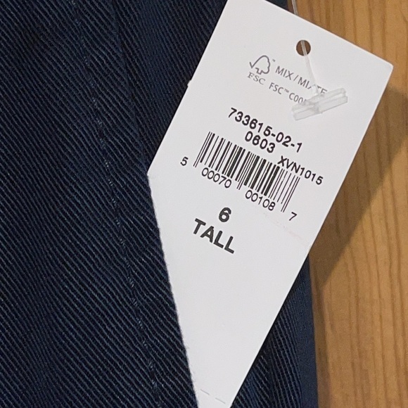 NWT GAP Navy Blue High Waisted LYOCELL Blend Pants Sz. 6 TALL 31” Inseam - Picture 4 of 16